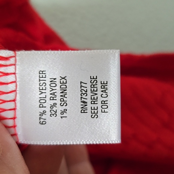 Dana Buchman | Red Cap Sleeve Top Size Small - Picture 7 of 8